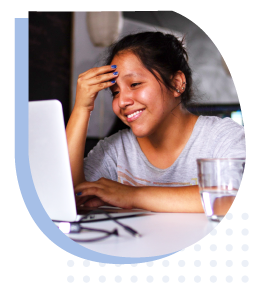 young person studying